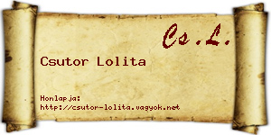 Csutor Lolita névjegykártya